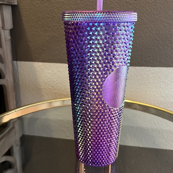 starbucks 2022 purple oil slick 24oz studded cup tumbler